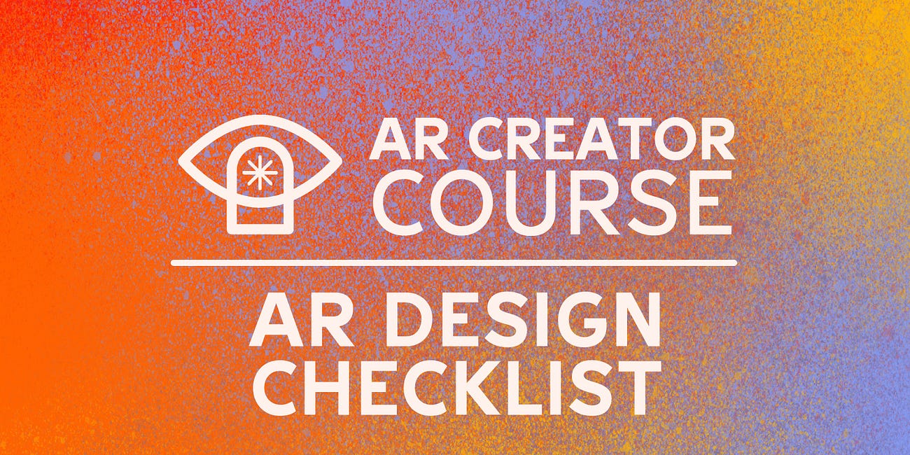 AR Design Checklist 