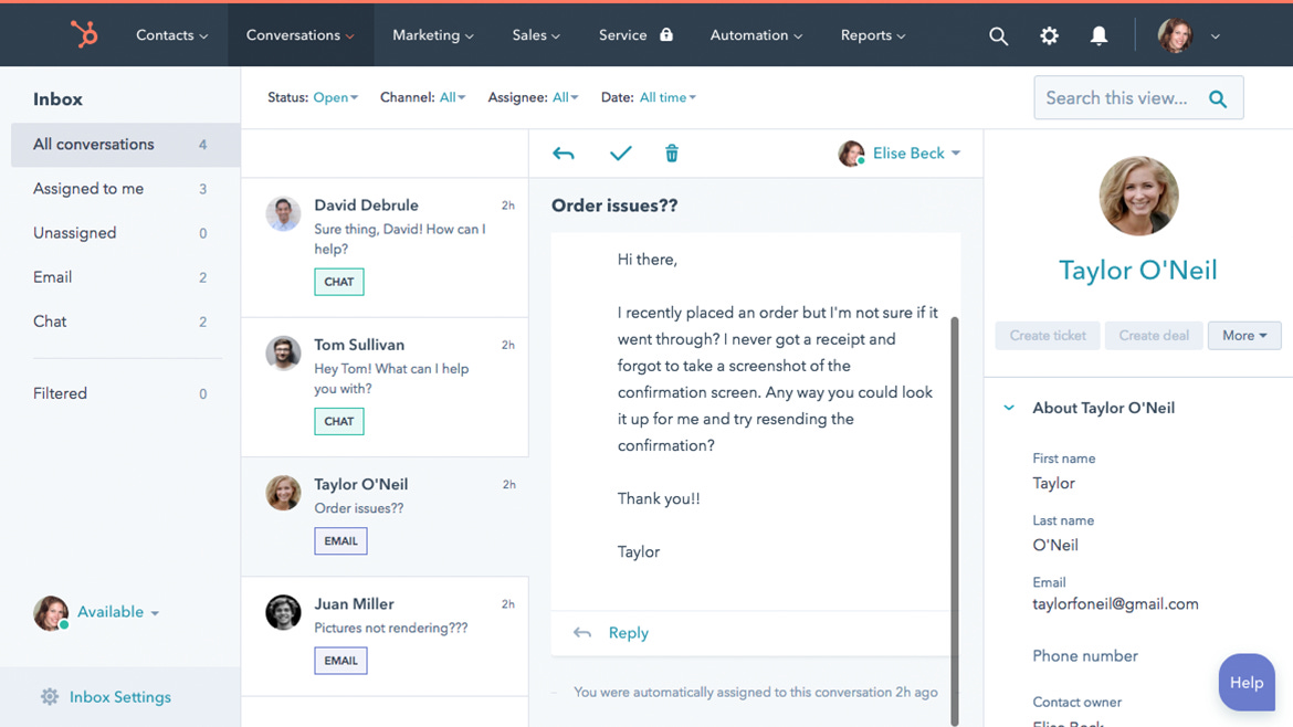 HubSpot Brings Bots, Live Chat, and Team Email to Growing Businesses for Free with Launch of Conversations HubSpot Brings Bots, Live Chat, and Team Email to Growing Businesses for Free with Launch of Conversations