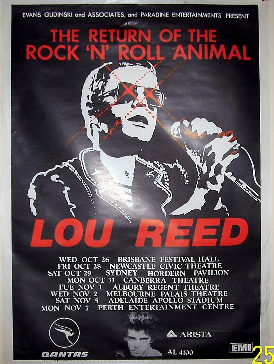 Lou Reed in Albury - by Dave Graney - Players Please