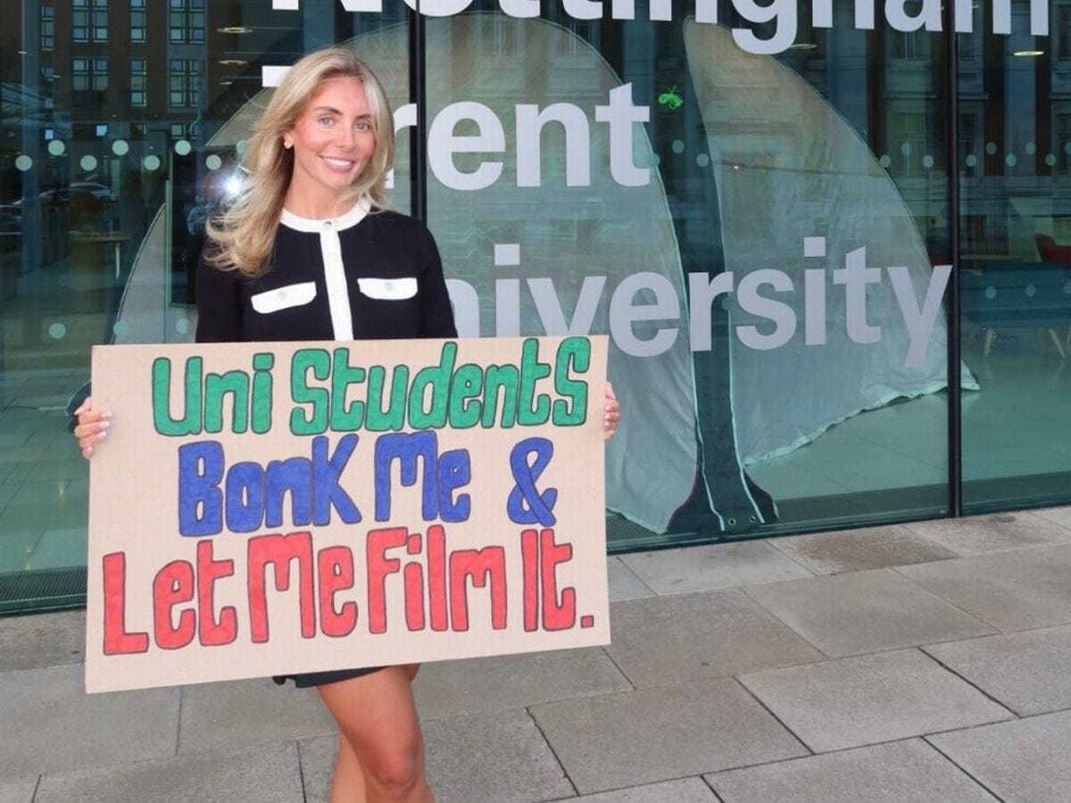 Woman on a mission to bonk UK's freshers touches down at first lucky  university - Daily Star