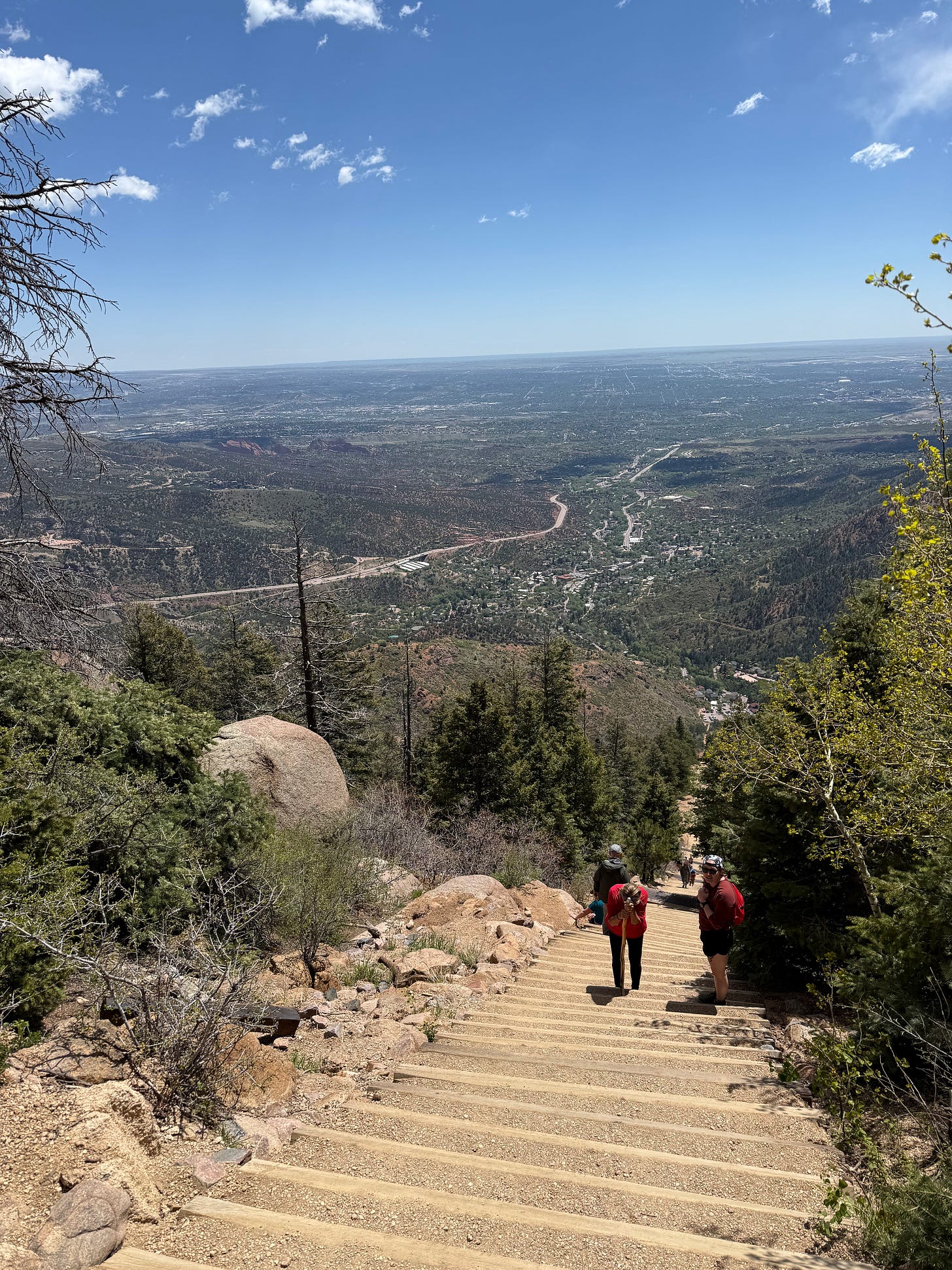 View of Colorado Springs from Manitou Incline.