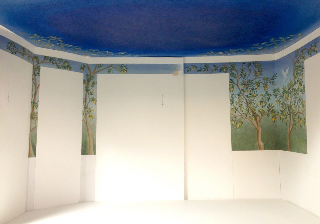 Model view of entry arch and colums