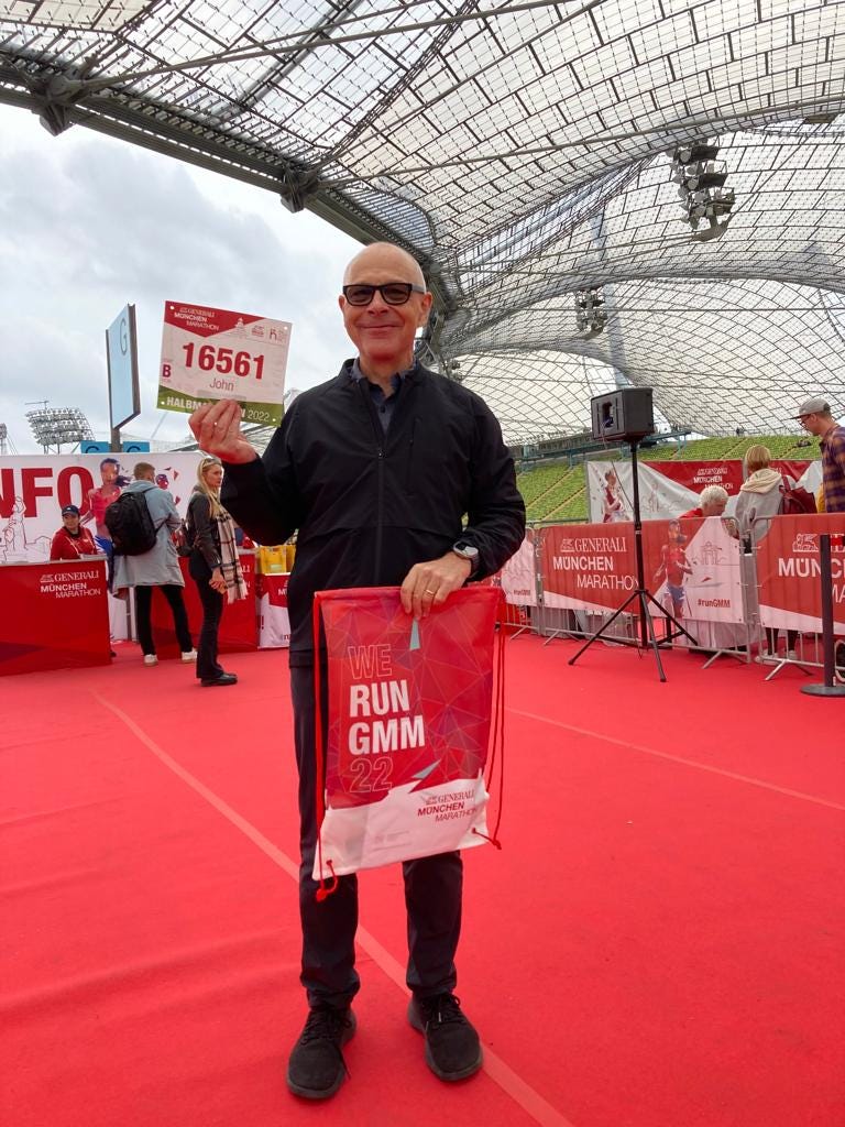 Packet pickup at the Munich Half Marathon