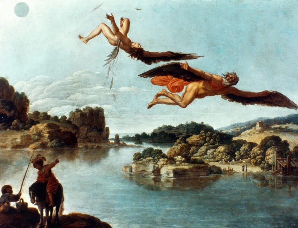 Carlo Saraceni: Icarus. /N'The Fall Of Icarus.' Oil On Copper By Carlo  Saraceni (C1580-1620). Poster Print by Granger Collection - Item #  VARGRC0023813 - Posterazzi