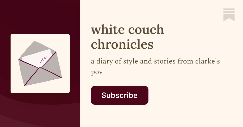 white couch chronicles | Clarke Peoples | Substack