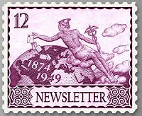 LeapLetter site navigation buttons done in the style of antique stamps. About, Contact, Newsletter, Blog, et cetera