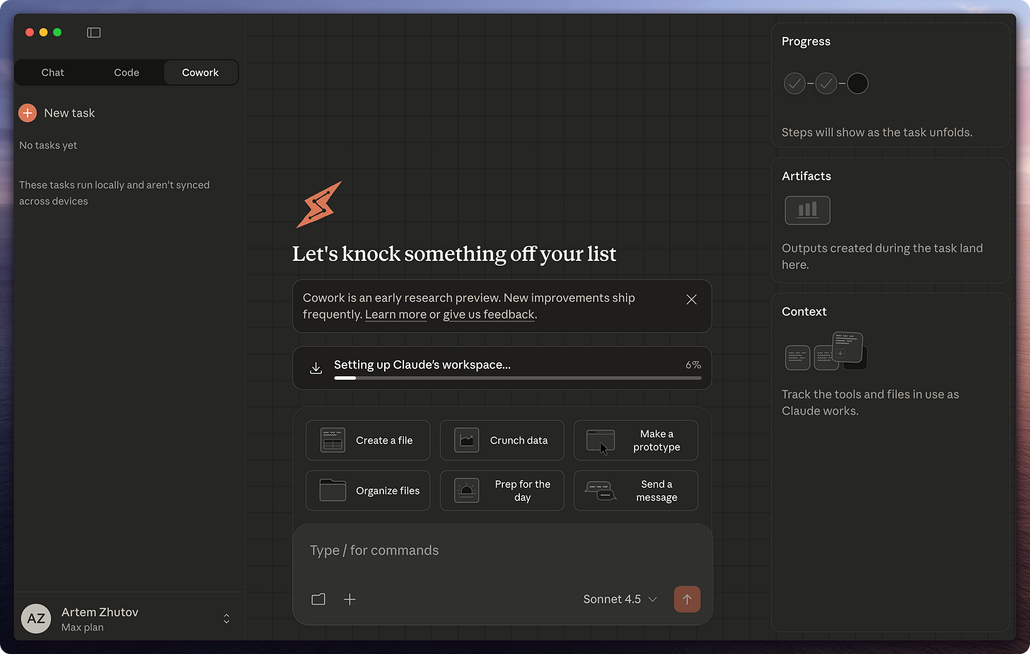 Cowork Screenshot