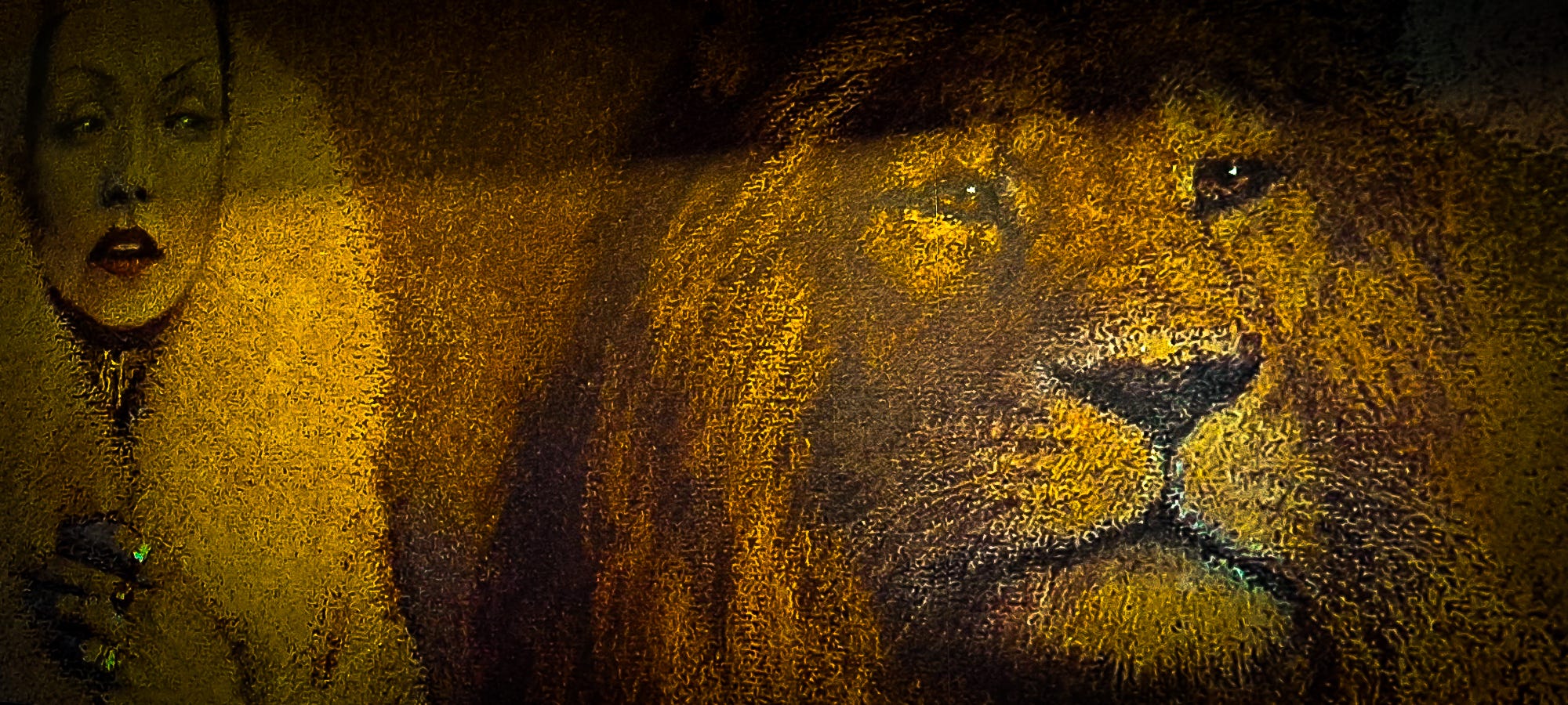 The White Witch giving Aslan side-eye. (Photo of a wall painting in The Lamppost Cafe in East Belfast.) The White Witch giving Aslan side-eye. (Photo of a wall painting in The Lamppost Cafe in East Belfast.)