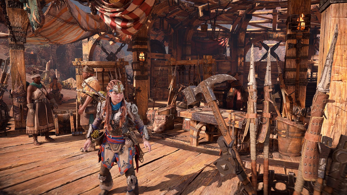Horizon Forbidden West, PS5 Chainscrape vendor stall Horizon Forbidden West, PS5 Chainscrape vendor stall