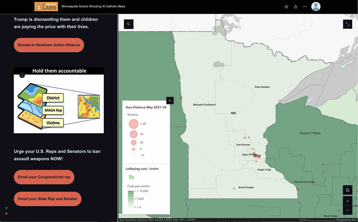 Mapping Minneapolis School Shooting and Gun Lobby political donations blocking common sense gun safety measures Mapping Minneapolis School Shooting and Gun Lobby political donations blocking common sense gun safety measures