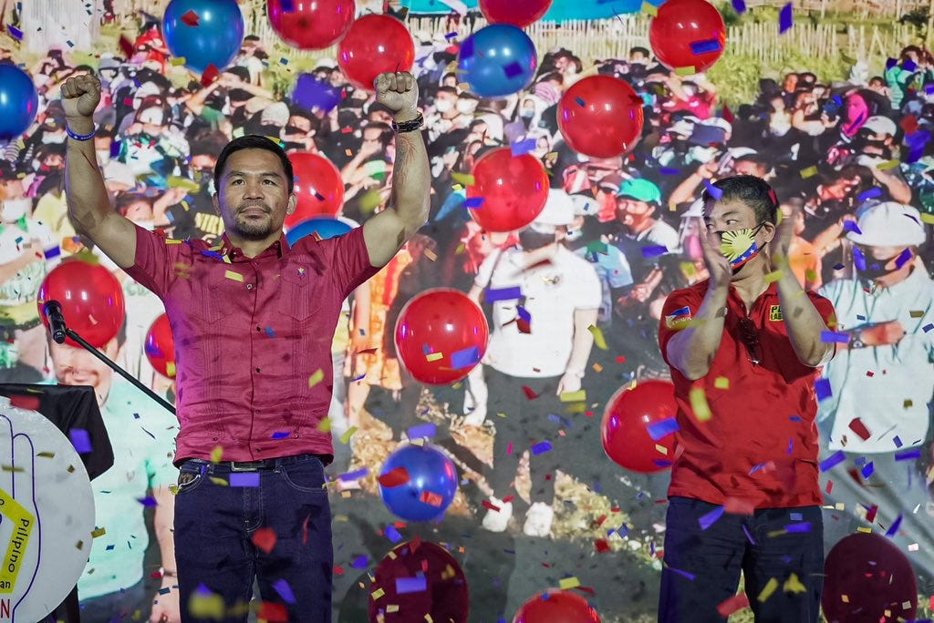 Manny Pacquiao (left) (File image: Twitter/@MannyPacquiao)