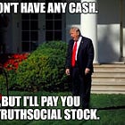 Trump's Stupid Overvalued Stock Crashes, Will Keep Crashing, Is Stupid