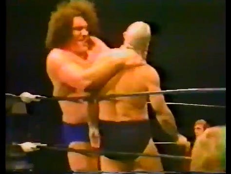 Junkyard Dog & Ted Dibiase & Robert Fuller, Michael Hayes, Andre The Giant