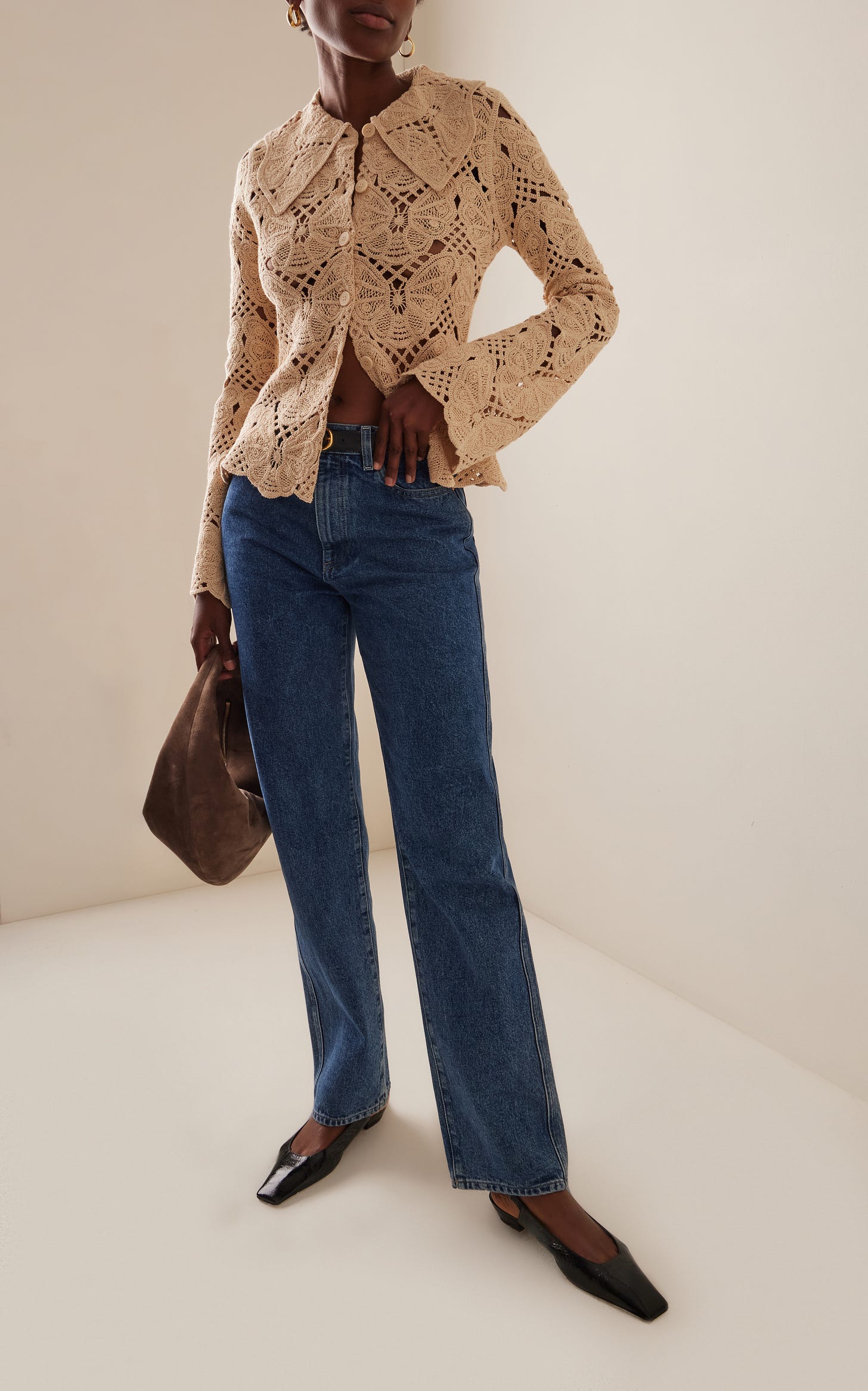 Crocheted-Cotton Cardigan