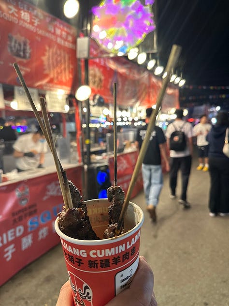 Pictures of some of the food at the Richmond Night Market.