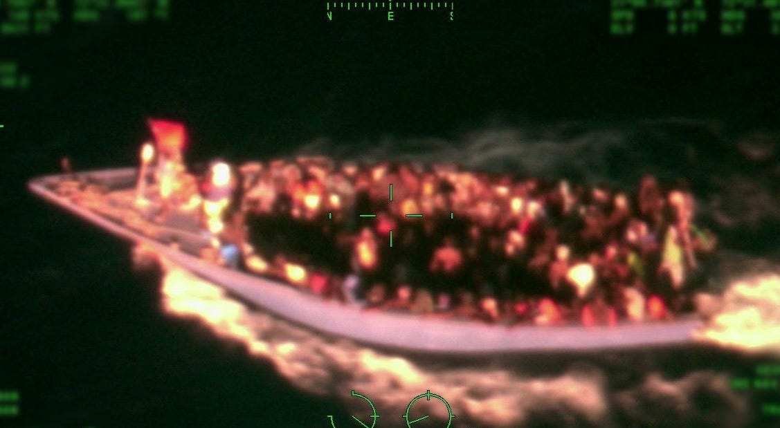 The US Coast Guard Cutter Hamilton stopped this boat with 103 Haitians aboard 15 miles off Turks & Caicos this week. The US Coast Guard Cutter Hamilton stopped this boat with 103 Haitians aboard 15 miles off Turks & Caicos this week.