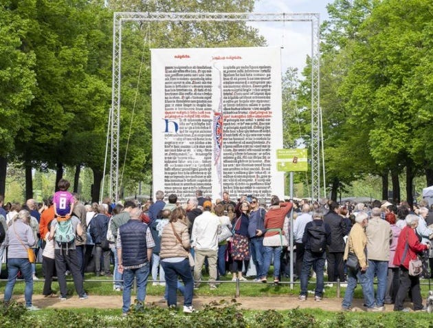 Gutenberg Press Prints World’s Largest Bible Page To Commemorate 625th Anniversary