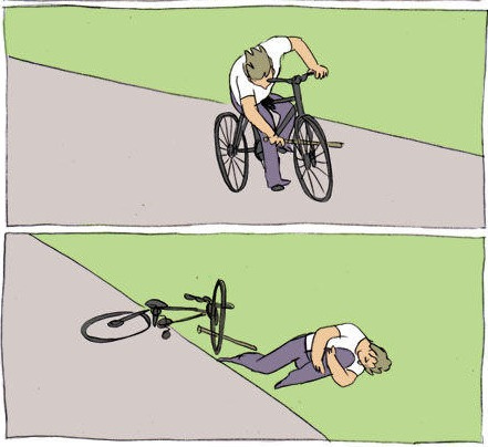 Bike Fall Meme Generator - Imgflip