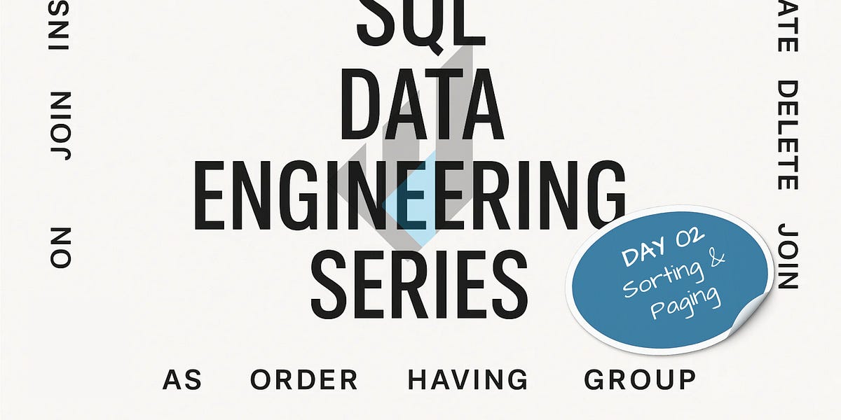 Day 02 of SQL for Data Engineers: Sorting & Paging
