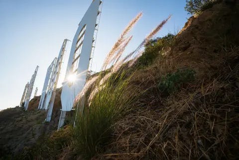 Hollywood Sign side view
