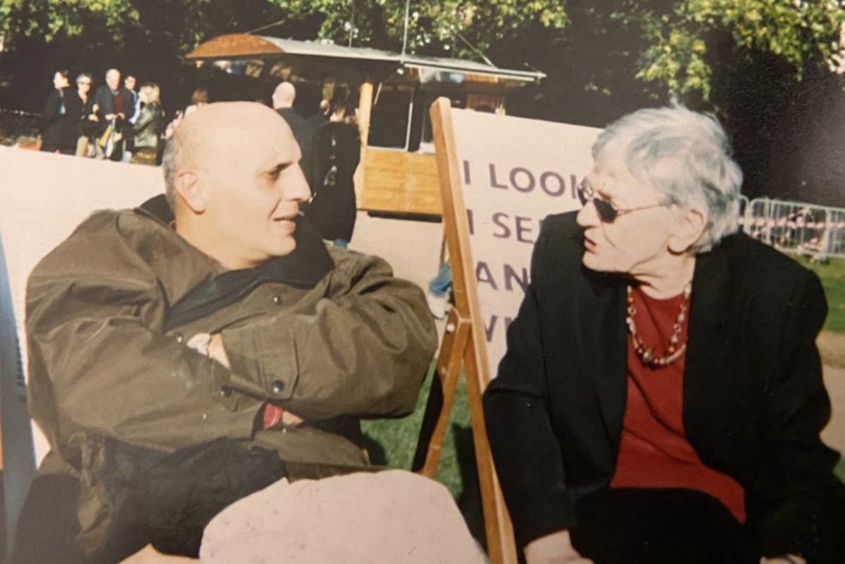 Imad Sabi and Tamar Pelleg-Sryck in London. (Courtesy of the author) Imad Sabi and Tamar Pelleg-Sryck in London. (Courtesy of the author)