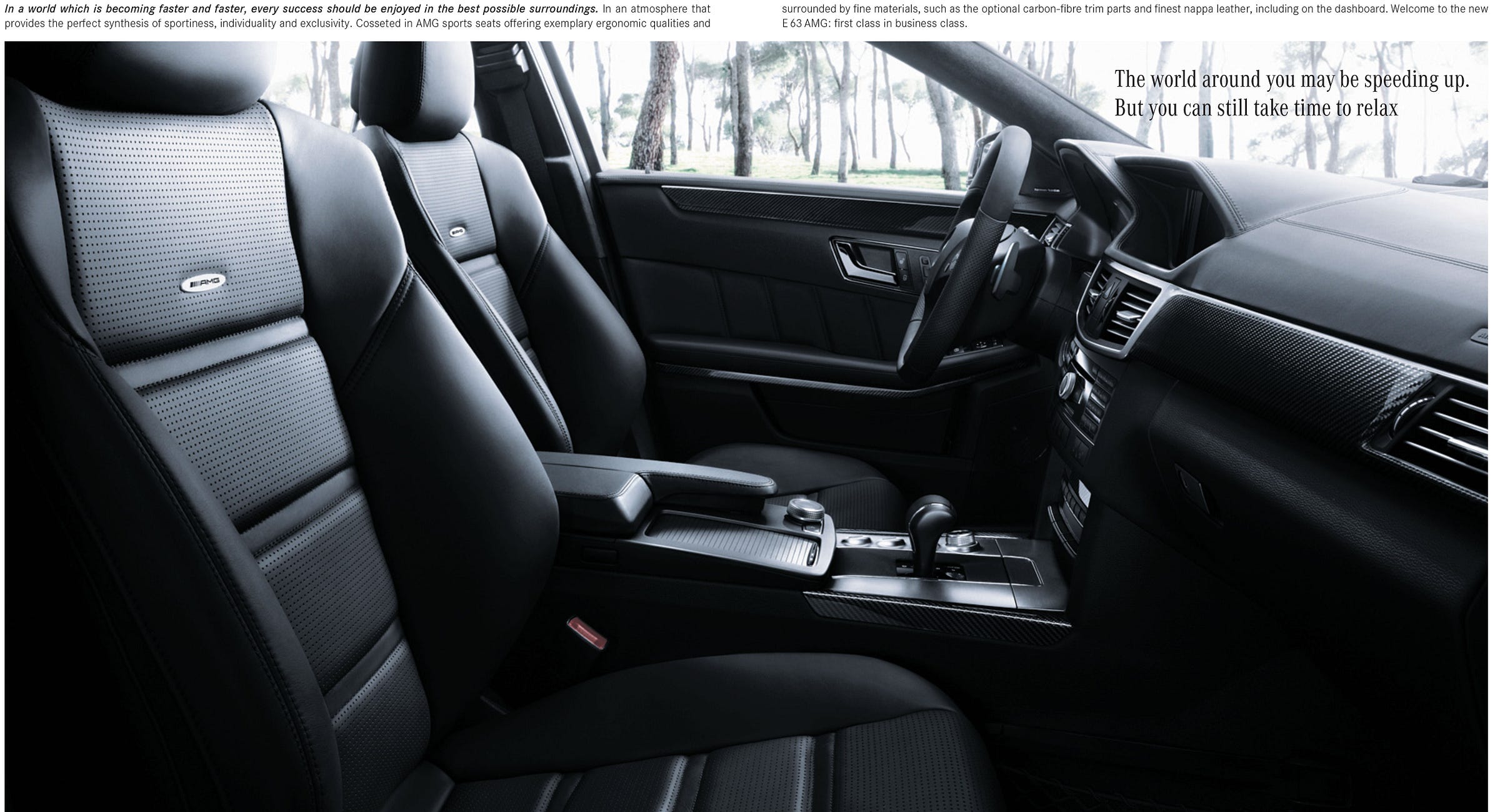 Mercedes AMG E63 W212 2009 brochure interior Mercedes AMG E63 W212 2009 brochure interior