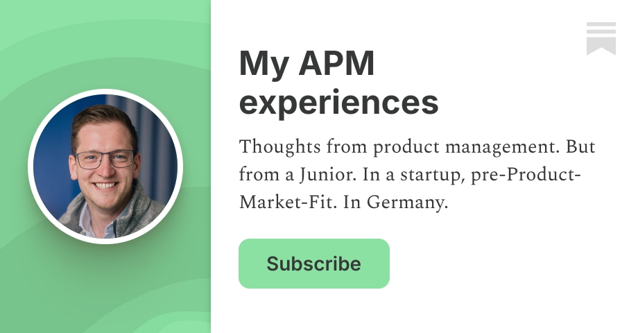 My APM experiences | Lukas Gerhardt | Substack