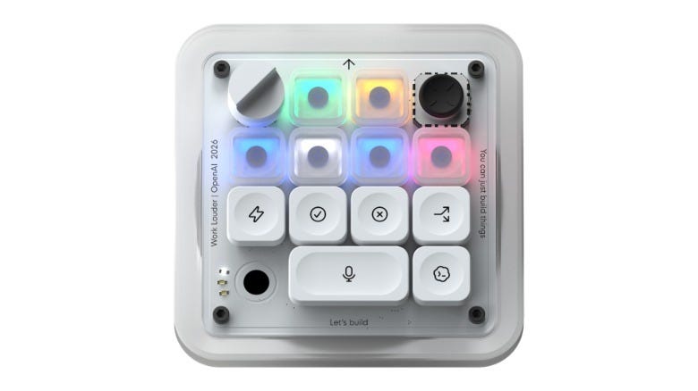 An overhead view of the keys on the Codex Micro keypad. An overhead view of the keys on the Codex Micro keypad.