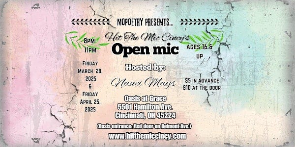 MoPoetry Phillips presents: Hit the Mic Cincy Open Mic
