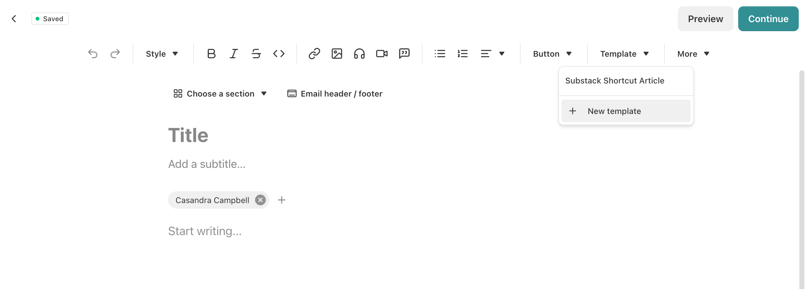 How to Create Post Templates on Substack