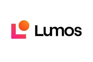 Lumos Logo - A red L shape with an orange circle hanging in the empty space