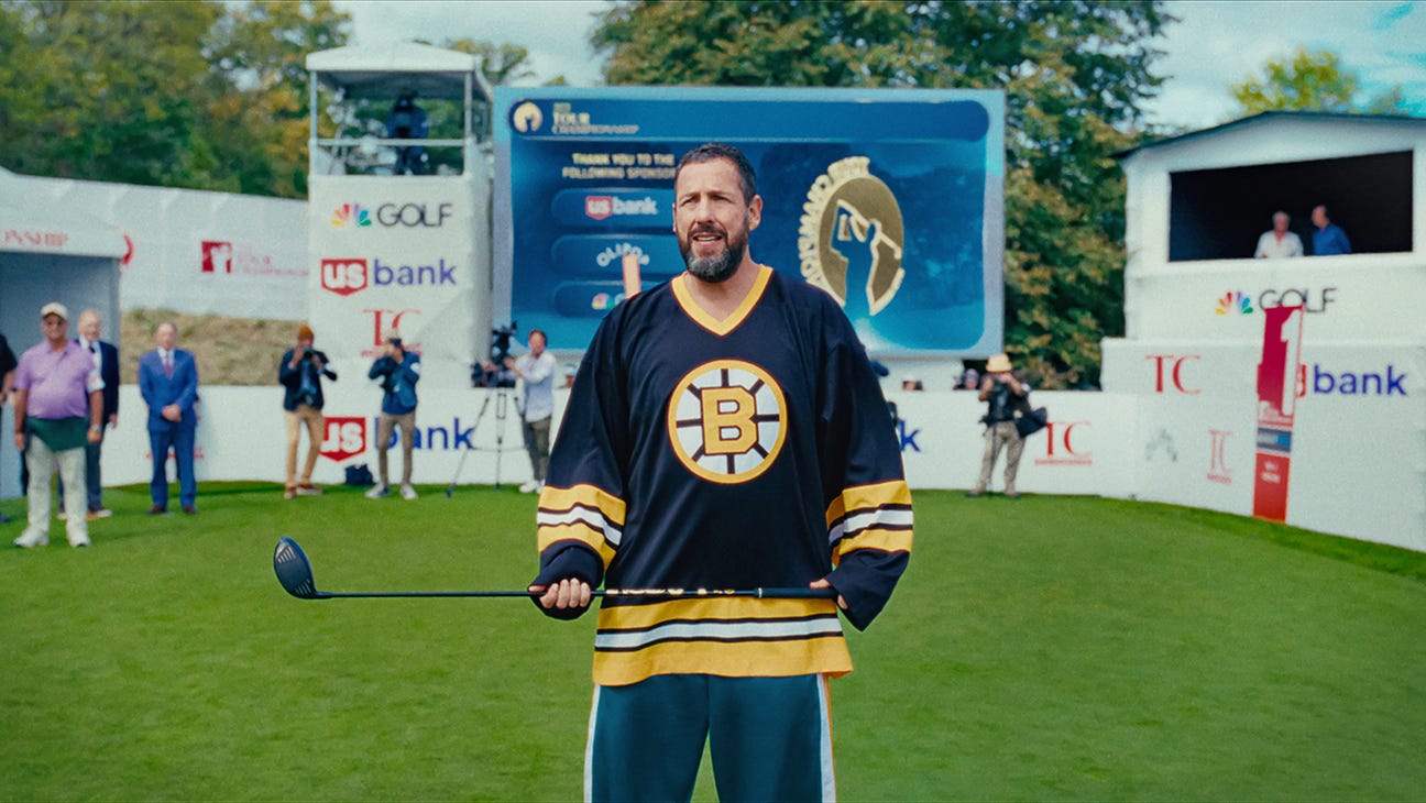 Adam Sandler as Happy Gilmore in Happy Gilmore 2.