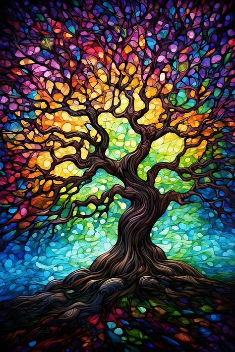 Fractal art of a house, tree, and Bugatti in the style of alcohol ink, mosaic