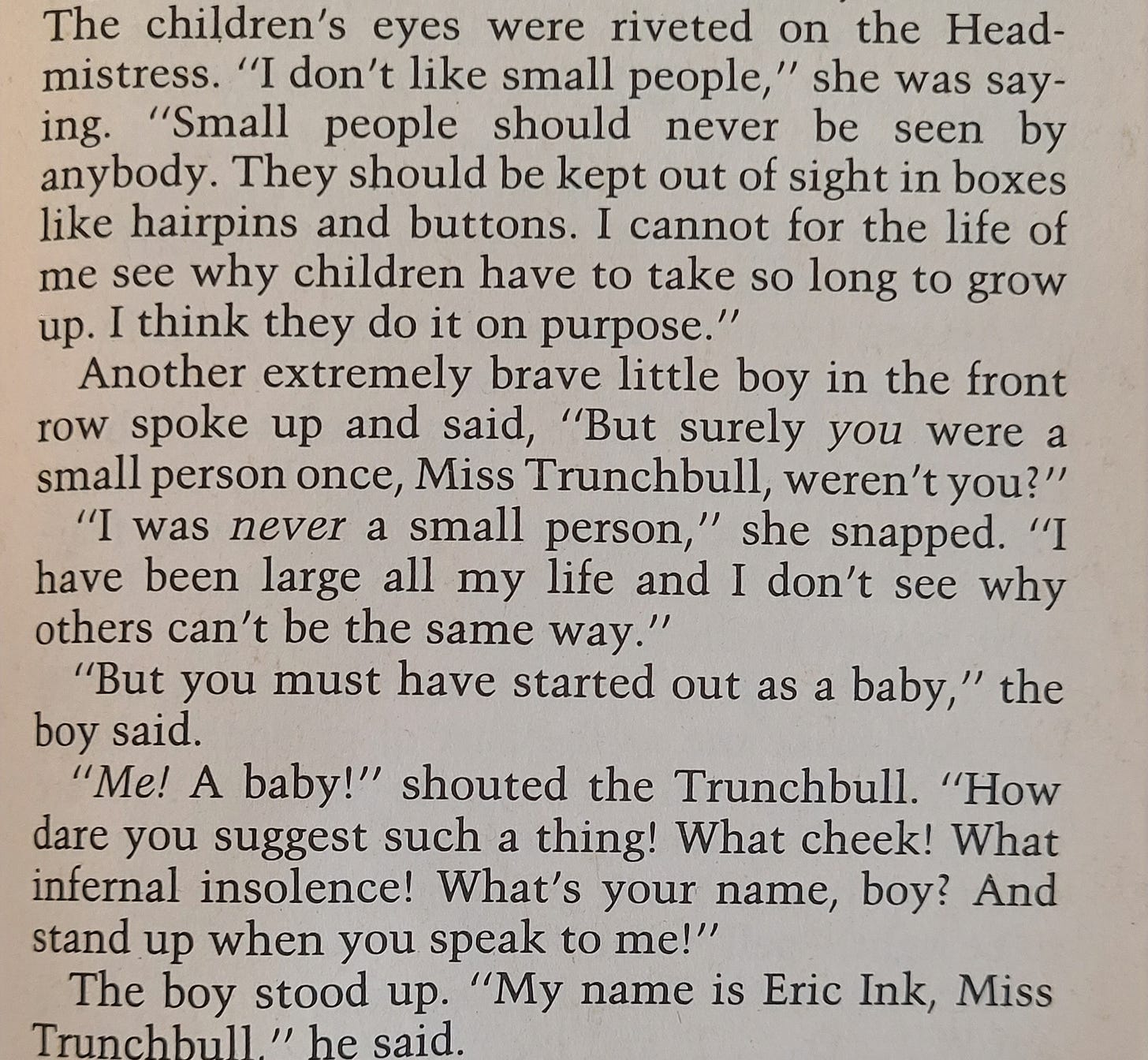 An excerpt from Roald Dahl’s book Mathilda. Described under the heading Excerpt from Mathilda An excerpt from Roald Dahl’s book Mathilda. Described under the heading Excerpt from Mathilda