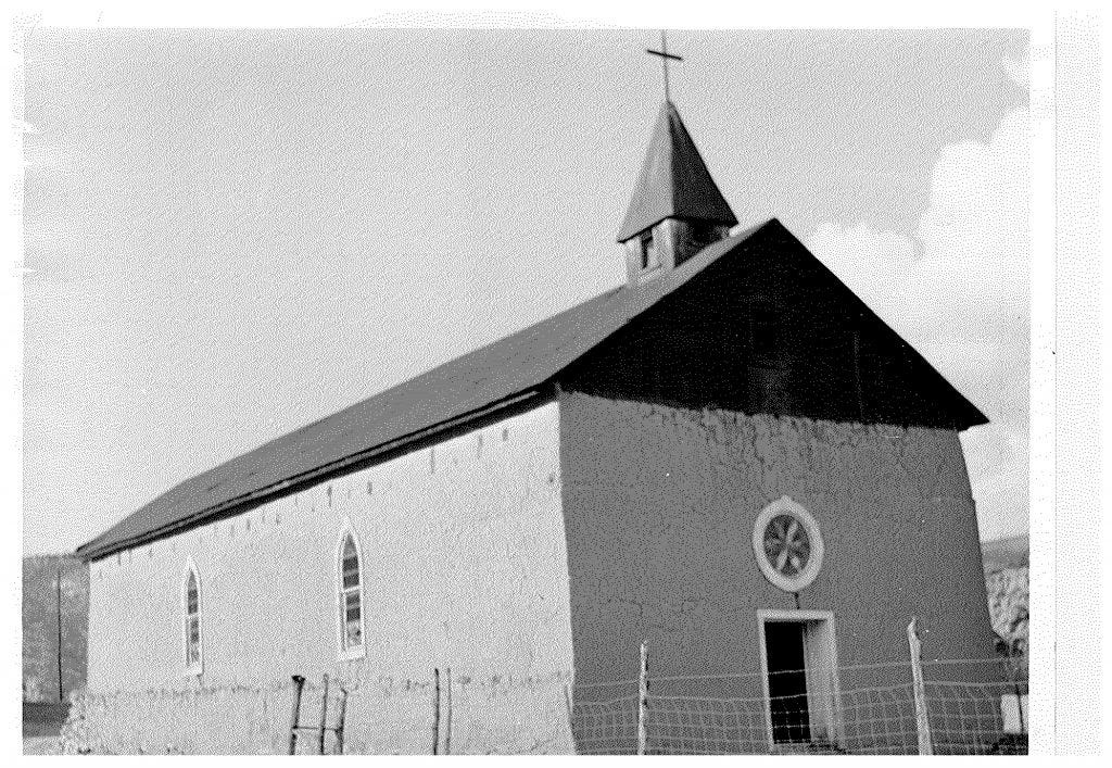 The present adobe church was built in 1820
