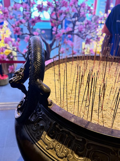 pictures from a Buddhist temple in Singapore