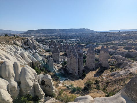 Görkündere Valley and view over Göreme
