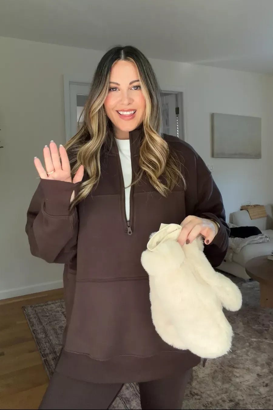 Aerie loungewear is SO good right now!! M in quarter zip. Perfectly long for leggings and oversized without needing to size up. 

#LTKSaleAlert #LTKHoliday #LTKSeasonal