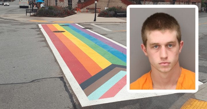 Florida Teen Charged With Felony After Leaving Skidsmarks on Rainbow-Colored Sidewalk