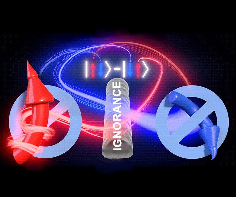 physics spin quantum mechanics creativity 2-dimensions nonlocality acausality action-at-a-distance arrogance ignorance science trumpism