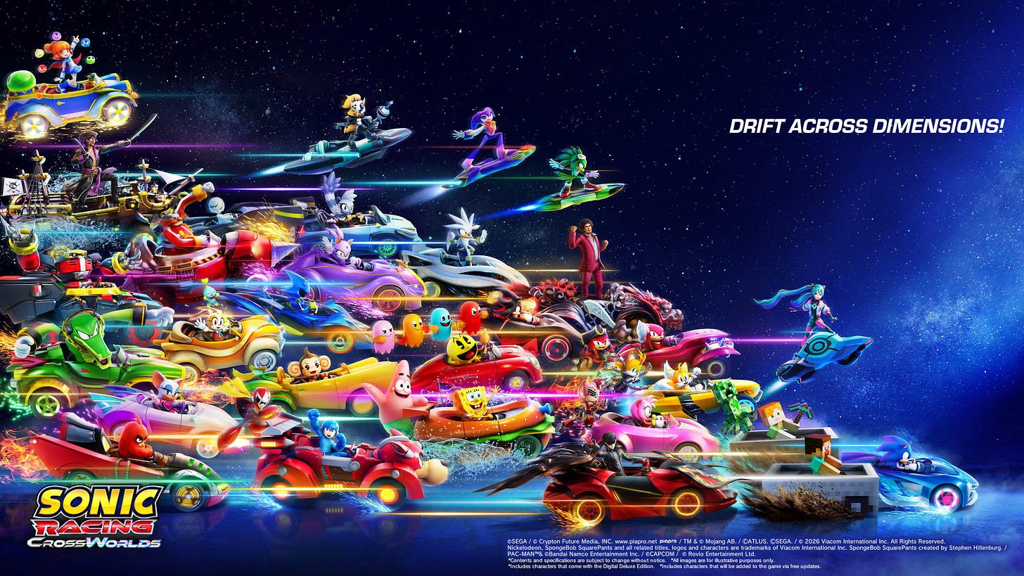 r/SonicTheHedgehog - Updated Key Visual for Sonic Racing: CrossWorlds (Red, Majima, Arle, etc.) r/SonicTheHedgehog - Updated Key Visual for Sonic Racing: CrossWorlds (Red, Majima, Arle, etc.)
