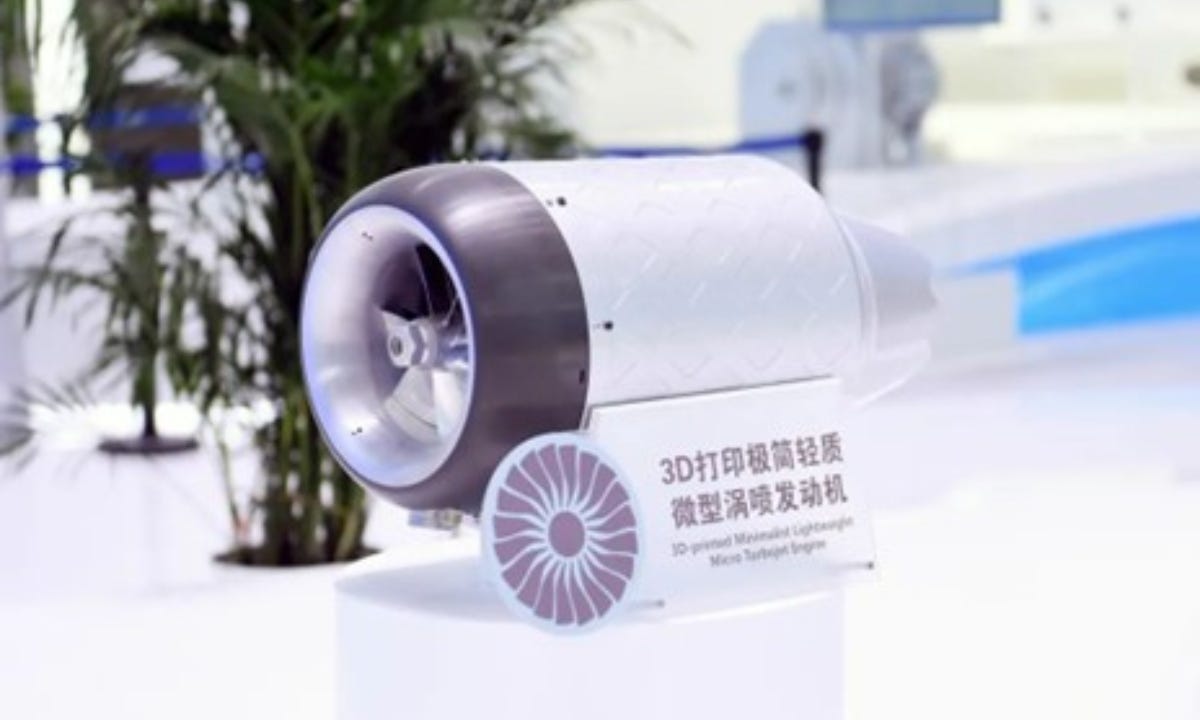 The 3D-printed Minimalist Lightweight Micro Turbojet Engine. Photo: Courtesy of Aero Engine Corporation of China