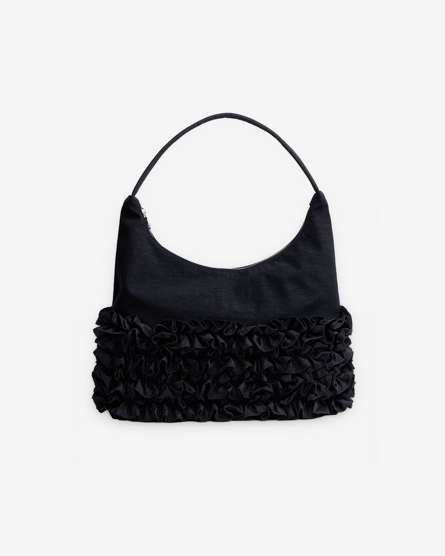 Molly Goddard: Baggu Ruffle Shoulder Bag (Black) | DSML E-SHOP