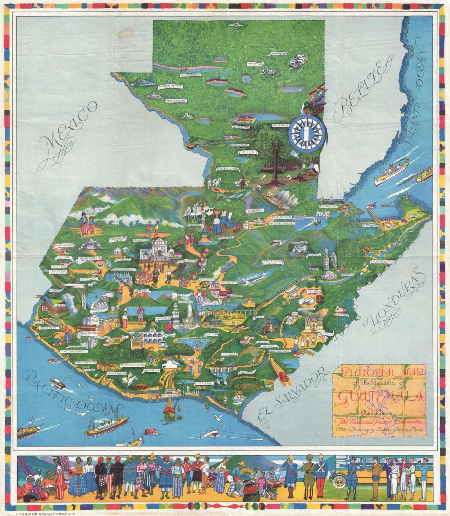 Mapa pictórico de Guatemala (1936) Mapa pictórico de Guatemala (1936)