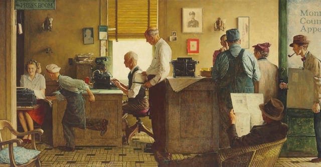 r/NormanRockwellArt - Norman Rockwell Visits a Country Editor. Illustration for The Saturday Evening Post, May 25, 1946. r/NormanRockwellArt - Norman Rockwell Visits a Country Editor. Illustration for The Saturday Evening Post, May 25, 1946.