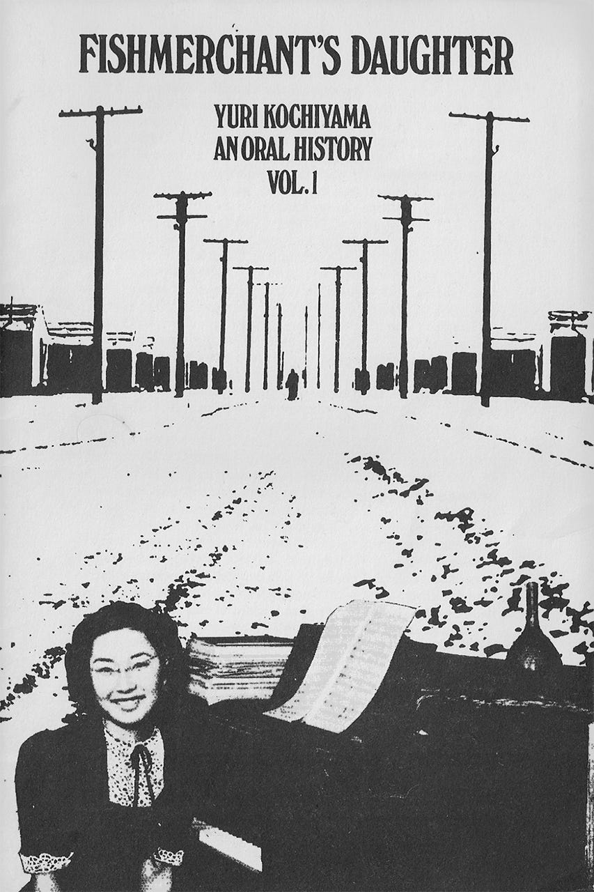 Fishmerchant’s Daughter. Yuri Kochiyama: An Oral History, Vol. 1, Edited by Arthur Tobier, Book design by Miriam Berman, Community Documentation Workshop, New York, NY, 1981
