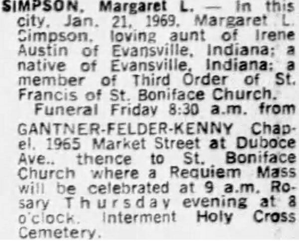 Margaret Maggie Simpson Obit