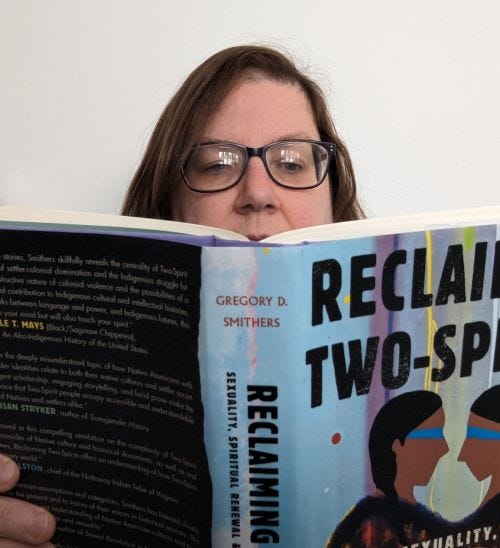 woman reading a book