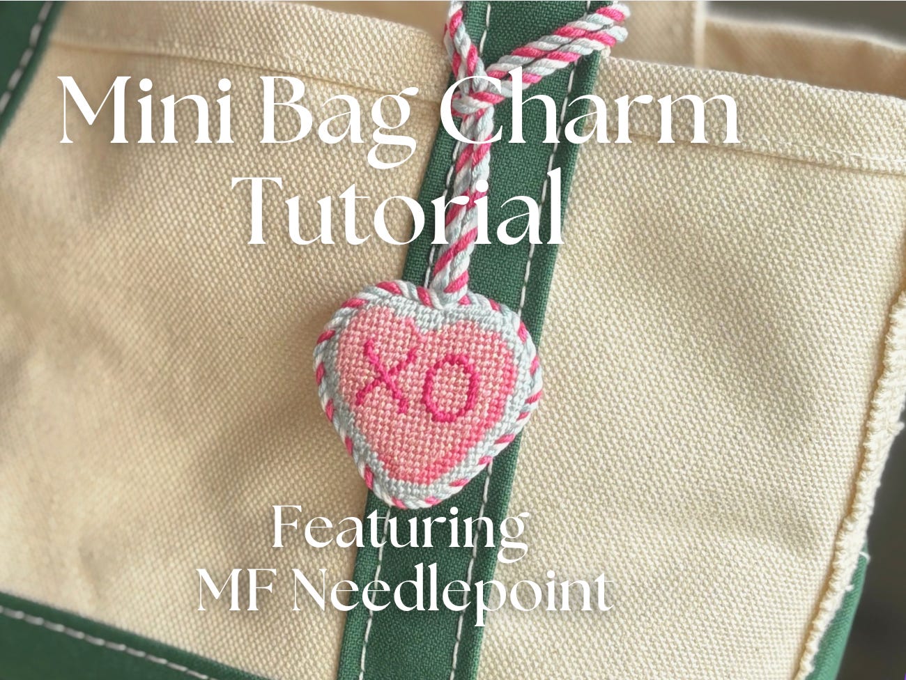 How to finish a needlepoint heart ornament