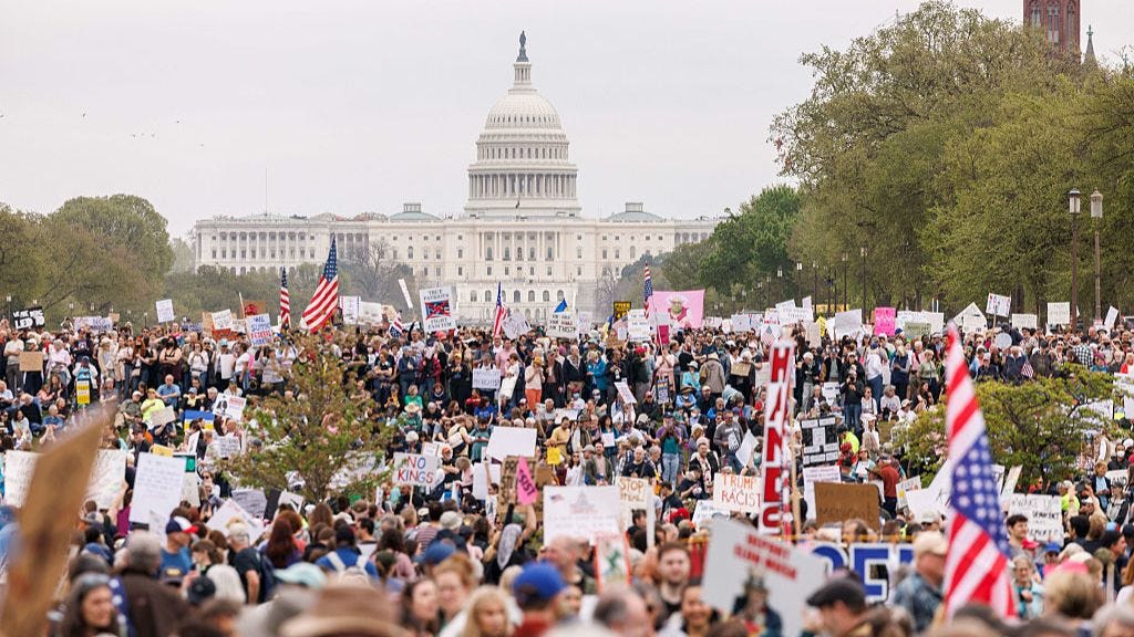 Hands Off': Anti-Trump protests held in cities across the US